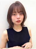 レイヤーカットうるツヤ艶感シースルーバングエアリーカール