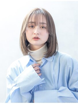 サロンズ フジサン 藤三広店(SALONS) フレンチセピアアッシュ×こなれミディ