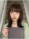レイヤー/セミロングボブ髪質改善縮毛矯正白髪ぼかしショート