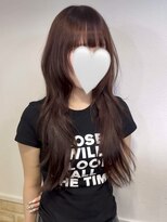 カミケン 黒岩店　kamiken・&nbsp;韓国風ロングレイヤー×ピンクベージュカラー【カミケン黒岩店】