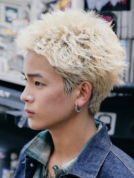 フィフス(fifth) メンズブリーチカラー短髪スパイキーショート刈り上げなし原宿