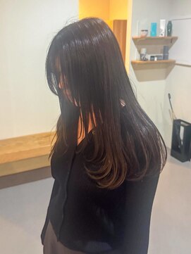 ミディアムヘア/暗めカラー/グランマッシュ/北九州/小倉