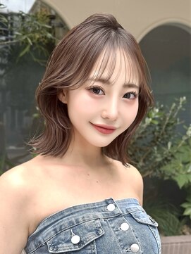 サンド 大阪梅田(sand) ココアベージュ/オリーブグレー/小顔/くびれボブ