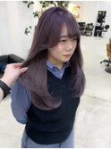 ラベンダーグレージュ/ラベンダーカラー/レイヤーカット