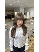 寒色ミルクティー×外巻きレイヤー