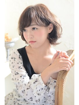 シェア(SHARE hair make works) 【SHARE】☆ゆるカールで思わず触りたくなる人気のボブ☆