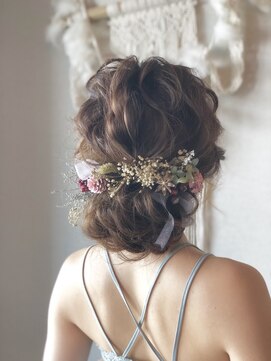 ヘアメイクサロンシャルメ(Hair Make Salon CHARMER) 結婚式☆二次会に★ウェーブシニヨン