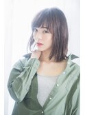 20代 30代 簡単 ボブ 大人 黒髪 アッシュ ひし形シルエット 暗髪