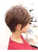【Owll】石田学史大人ハンサムベリーショート　ブラウンベージュ