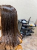 縮毛矯正+カラ-