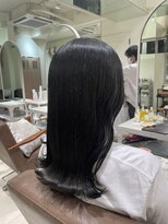 フォルテ 横浜店(FORTE)&nbsp;モテ髪ヘアカタログ、外ハネボブ、ペールベージュ、髪質改善