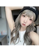ヴァイス 渋谷店(VAICE) まあたそ☆シールエクステ/大人ガーリー/ブルージュ/前髪カット
