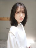 韓国スタイルにも◎外ハネ/清楚/オルチャン/前髪/こなれミディ