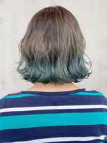 アルバム 銀座(ALBUM GINZA)&nbsp;オリーブ系デザインカラー_シルキーベージュ斜めバング_ba457501