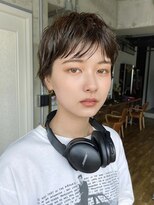 エムクランメイクス 原宿 表参道(m.clan MAKE'S)&nbsp;ショートパーマメンズライクハンサムショートシースルーバング