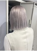 ホワイトグレー/ボブ/ハイトーン/ブリーチ/滋賀/草津