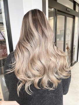 ナンバー 竪町(number+) 20代30代ダブルカラーブリーチ立体感グラデーション透明感