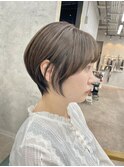 丸みショート/マッシュショート/アッシュグレー/大宮西口