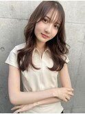 大人可愛い　韓国風　レイヤー　シースルーバング