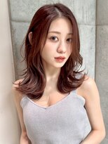 ロンド レア 天神大名店(Lond Le’a) ピンクカラー/暖色カラー/レイヤーカット/韓国ヘア/顔周りカット