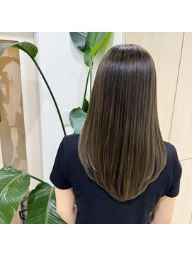 アオ 岡野 横浜(a-o) 【安藤貴志】ナチュラルレイヤーxオリーブベージュ*