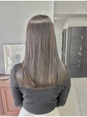 大人可愛いブリーチなしラベンダーグレージュカラー