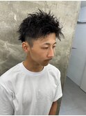 波巻きツイストスパイラルパーマ/フェザーパーマ/眉毛/メンズ 