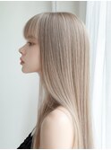 デザインカラー/レイヤーカット/ウェットヘア/オリーブベージュ