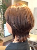 酸性ストレート,外ハネウルフレイヤーボブ,縮毛矯正