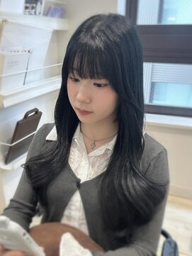 ユーフォリア 銀座本店(Euphoria) ブルーブラック 水素カラー 髪質改善 くびれヘア