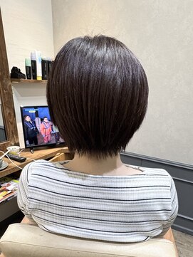 カミケン 清明店(kamiken.) コンパクトショート×うる艶ブラウンカラー【カミケン清明店】