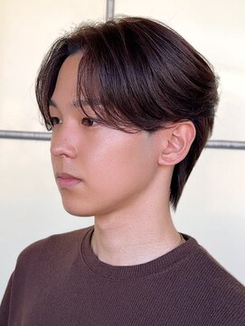 グランデュール 東静岡池田店(GRANDEUR) シースルーセンターパート/ブラウンカラー/静岡ニュアンスパーマ