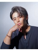 白髪ぼかしハイライトセンターパート