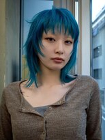 ギークス(GEEKS)&nbsp;【GEEKS渋谷】ターコイズブルー/ウルフ/ハッシュカット/前髪あり