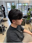 MEN’S HAIR/波巻きツイストスパイラル/リバースセンターパート