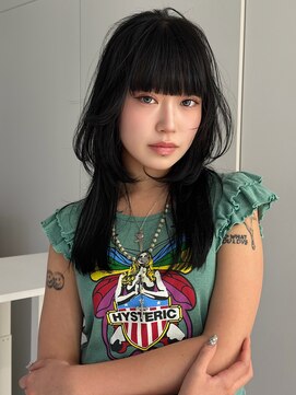 ノラ シンディ(NORA CYNDY) 落とせる黒染め/フェイクブラック/黒髪/レイヤーカット/ハッシュ