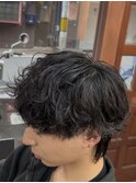 ラウンドマッシュ×シャドウパーマ