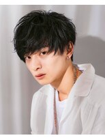 メンズサロンAlo 渋谷 #メンズカット#メンズパーマ#眉毛#ブリーチ#縮毛矯正#MEN'S特化&nbsp;ニュアンスパーマ/センターパート/波巻きツイストスパイラル渋谷