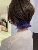 アース コアフュールボーテ 諏訪店(EARTH coiffure beaute)&nbsp;パープルインナーカラーケアブリーチウルフカット