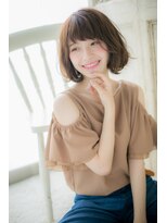 モッズ ヘア 福岡姪浜店(mod's hair)&nbsp;技あり☆ベージュカラーで大人かわいいナチュラルボブ