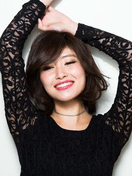 カッファ 東銀座(CUFFA) 【CUFFA】無造作カールデザインカラー大人ボブ東銀座築地新富町