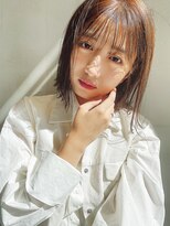 小顔/ネビージュ/ボブルフ/黒髪/ワンレン/銀座