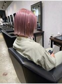 アッシュベースなので派手すぎないオシャレ_ベリーピンクカラー_