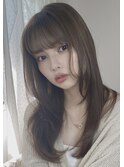 20代シースルーハイライトラベンダーカラーナチュラルストレート