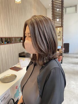 ナップヘアー NAP hair 【コントラストハイライト】グレージュ