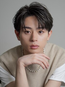 オーシャントーキョーオーバー 渋谷(OCEAN TOKYO OVER) 黒髪韓国マッシュニュアンスパーマコンマバングセンターパート