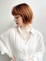 トルネード(TORNADO)&nbsp;大人ショートボブ前髪あり切りっぱなしボブ暖色カラーK1208