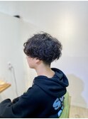黒髪×波まきスパイラルパーマ