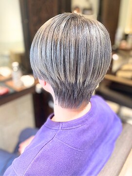 ヘアリゾート粋 ティガ 池袋店(tiga) マッシュショート/ブリーチ/シルバーアッシュ