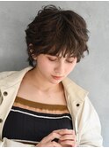 20代30代小顔ひし形デジタルパーマショートカットレイヤー